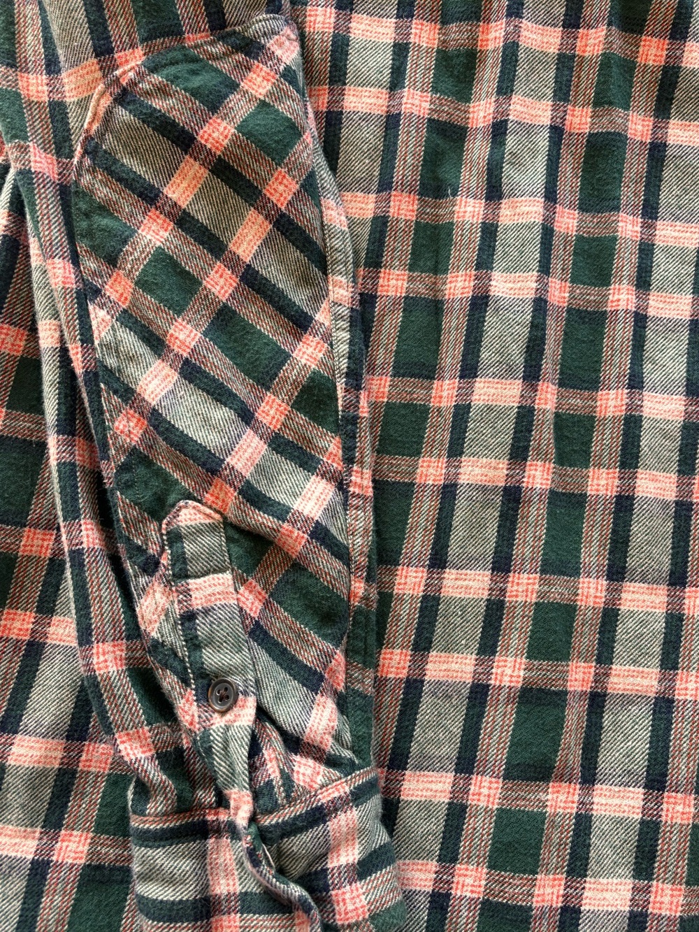 GAP & PENDLETON Men's Green & Pink Plaid Button-Up Shirt Medium Regular - Picture 5 of 10